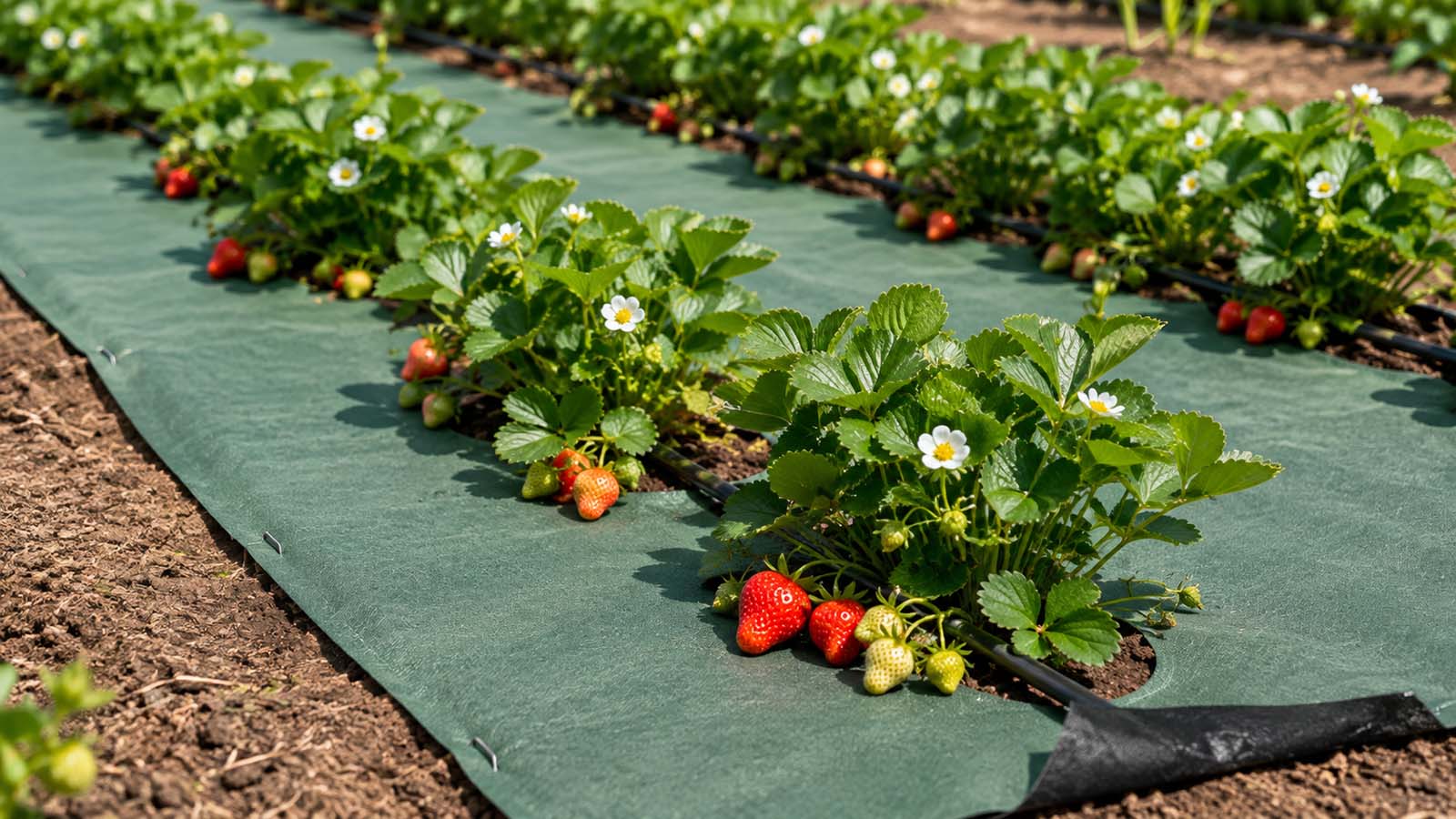 How to Plant Strawberries Through Weed Barrier Fabric